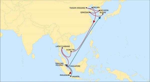 中海航运亚洲区内航路大调整！