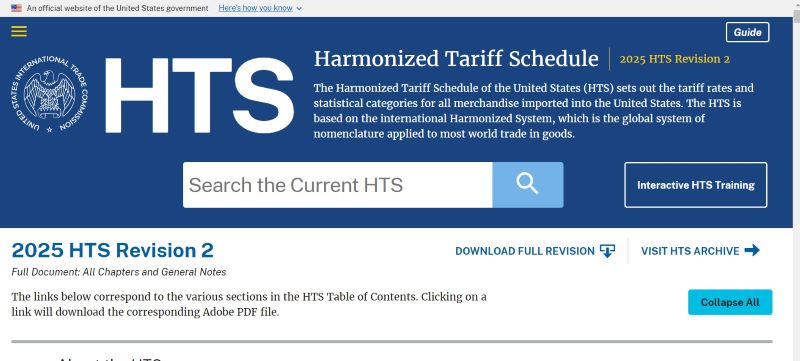 美国的 HTS 编码查问